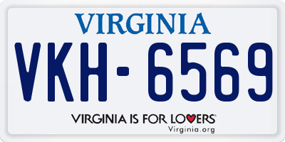 VA license plate VKH6569