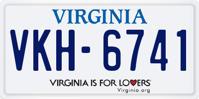 VA license plate VKH6741