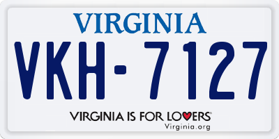 VA license plate VKH7127