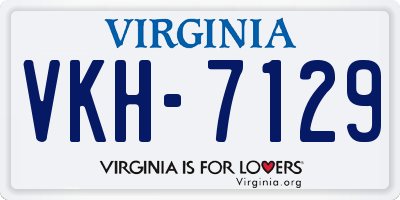 VA license plate VKH7129