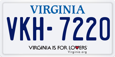 VA license plate VKH7220