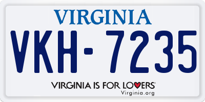 VA license plate VKH7235