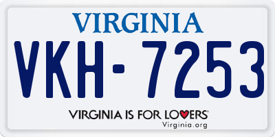 VA license plate VKH7253