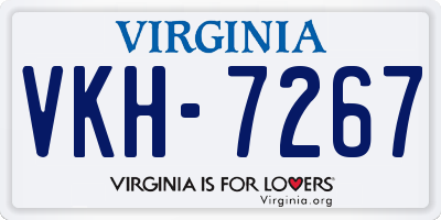 VA license plate VKH7267