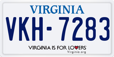 VA license plate VKH7283