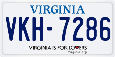 VA license plate VKH7286
