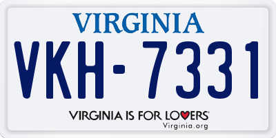 VA license plate VKH7331