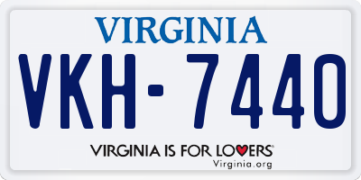 VA license plate VKH7440