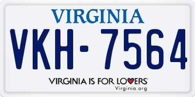 VA license plate VKH7564
