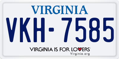 VA license plate VKH7585