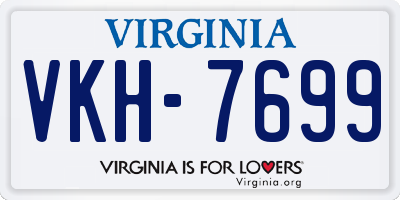 VA license plate VKH7699