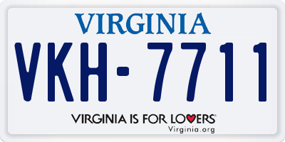 VA license plate VKH7711