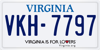VA license plate VKH7797