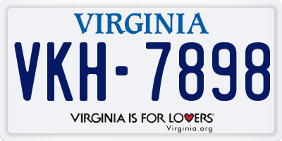 VA license plate VKH7898
