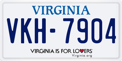 VA license plate VKH7904