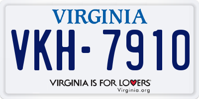 VA license plate VKH7910