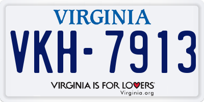 VA license plate VKH7913