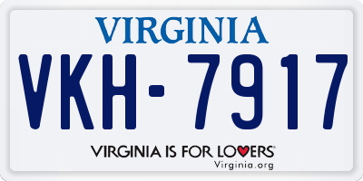 VA license plate VKH7917