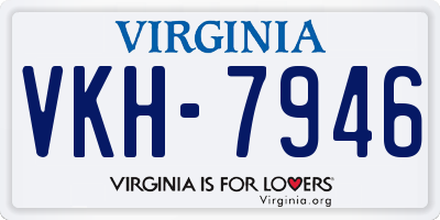 VA license plate VKH7946