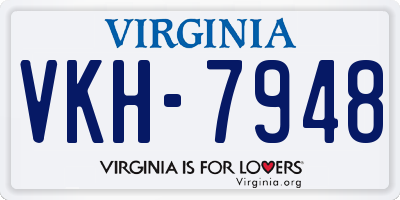VA license plate VKH7948