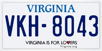 VA license plate VKH8043