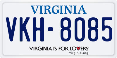 VA license plate VKH8085
