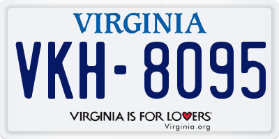VA license plate VKH8095