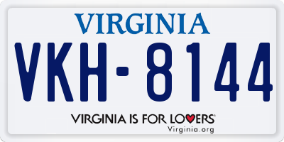 VA license plate VKH8144