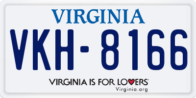 VA license plate VKH8166