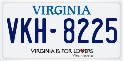 VA license plate VKH8225