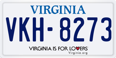 VA license plate VKH8273