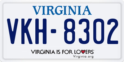VA license plate VKH8302
