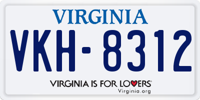 VA license plate VKH8312