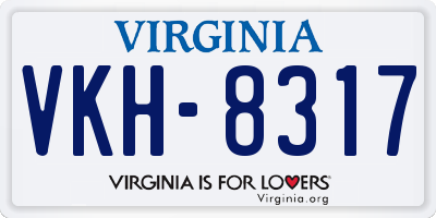VA license plate VKH8317
