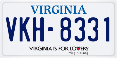 VA license plate VKH8331