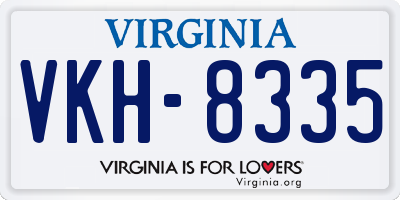 VA license plate VKH8335