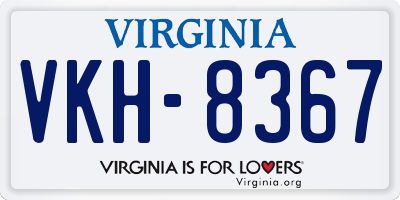 VA license plate VKH8367