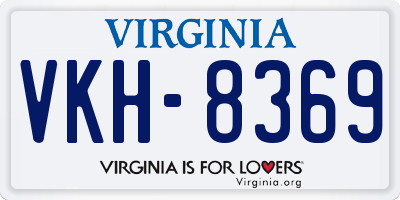 VA license plate VKH8369