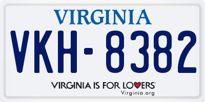 VA license plate VKH8382