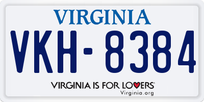 VA license plate VKH8384