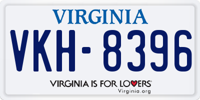 VA license plate VKH8396