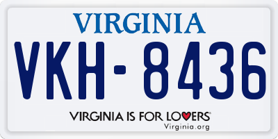 VA license plate VKH8436