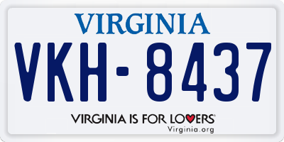 VA license plate VKH8437