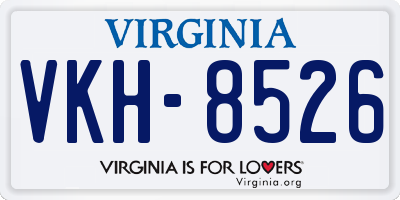 VA license plate VKH8526