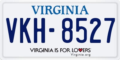 VA license plate VKH8527