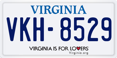 VA license plate VKH8529