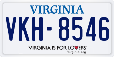 VA license plate VKH8546