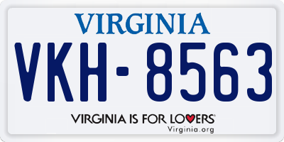 VA license plate VKH8563