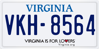 VA license plate VKH8564