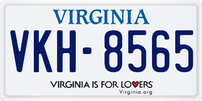 VA license plate VKH8565